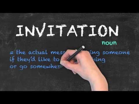 Video: Care este definiția invitației?