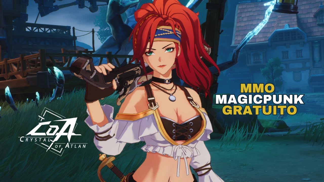 MMO DE AÇÃO/RPG MAGICPUNK GRATUITO - CRYSTAL OF ATLAN GAMEPLAY (TESTANDO MMOS)