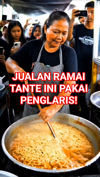 demi laris manis, tante ini gunakan jin penglaris😳‼️#mie #streetfood #kulinerunik #shorts #viral