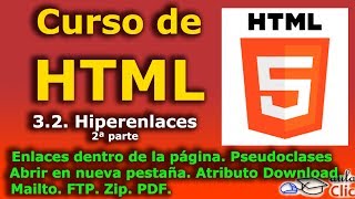 Curso  de HTML  y CSS. 3.2. Hiperenlaces. 2ª parte.