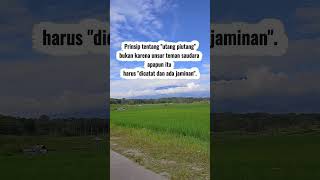 prinsip utang piutang🌷 #prinsip #shortvideo #shorts #utangpiutang #jaminan