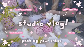 PRODUCTIVE ARTIST VLOG! 🍦Running My Business Packing All Your Fluffy Orders! | Tiffany Weng
