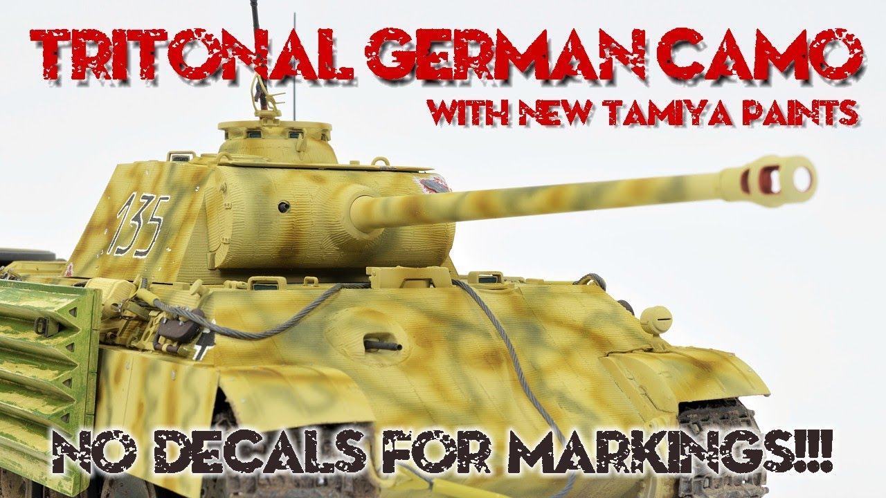 German camo painting with new Tamiya paints and hand painting of the