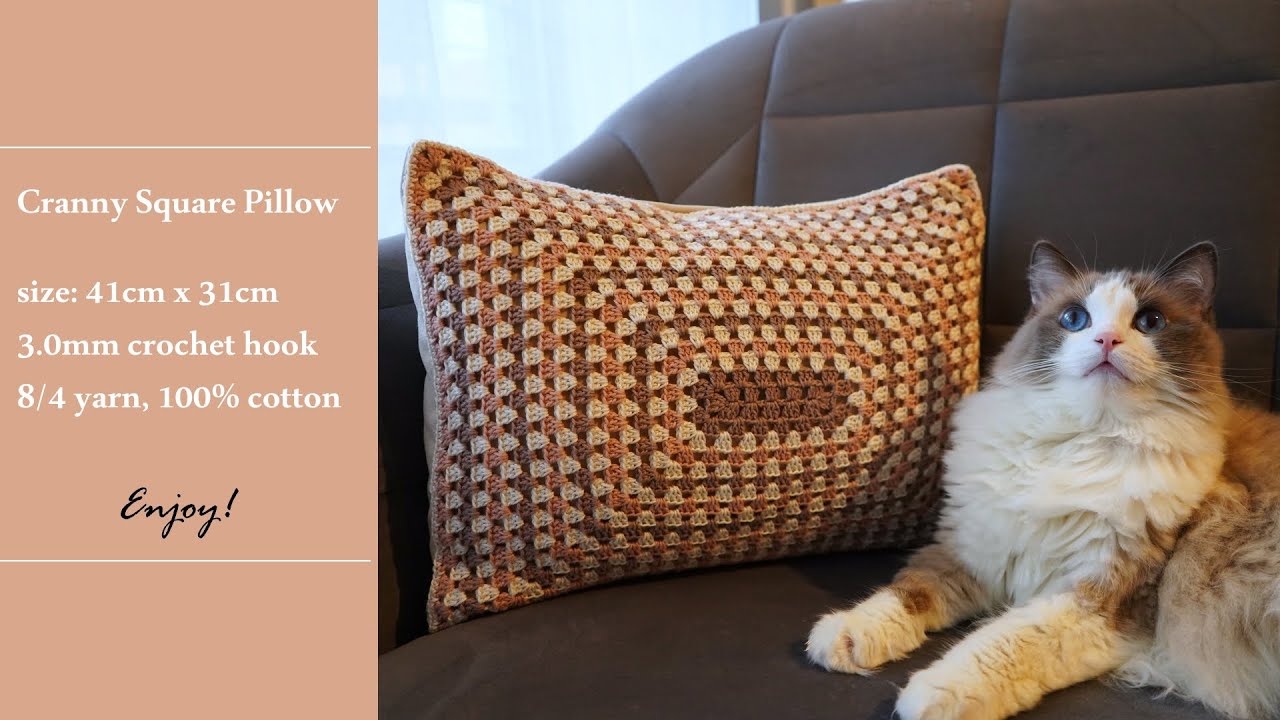 Super Lovely Crochet Pattern Tutorial✔️Вам понравится эта подушка Granny Square!