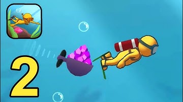 Scuba Diving: Treasure Hunt - Gameplay Walkthrough Part 2 Max Level ( Android,iOS )