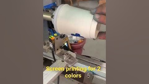 How to screen printing 2 colors for cups