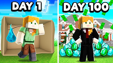 I SURVIVED 100 DAYS IN HYPIXEL SKYBLOCK | MINECRAFT