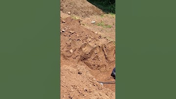 Horizontal geothermal loop installation.