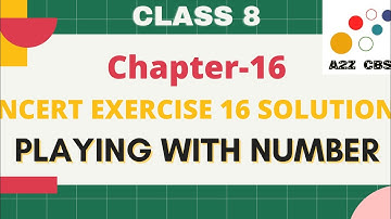 Class 8 math I playing with numbers exercise solution I exercise 16.1 and 16.2 solution I