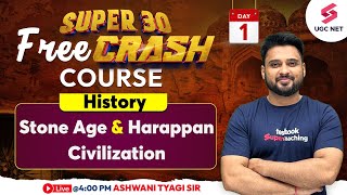 UGC NET Dec 2023 History Free Crash Course | Stone Age & Harappan Civilization MCQs | Ashwani Sir