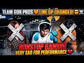 TEAM GDR PROS 🥺 LINEUP MAY CHANGES | NONSTOP GAMING SAD FOR PERFORMANCE #nonstopgaming #freefire 