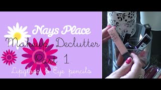 Decluttering My Makeup Collection | Part 1 | Lipglosses & eye pencils