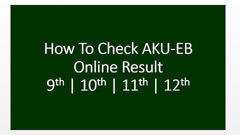 How to access result | AKU-EB