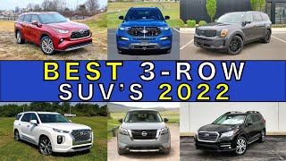 BEST 3-Row SUV's for 2022! | Top 10 Reviewed and Ranked!