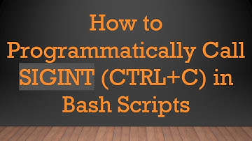 How to Programmatically Call SIGINT (CTRL+C) in Bash Scripts
