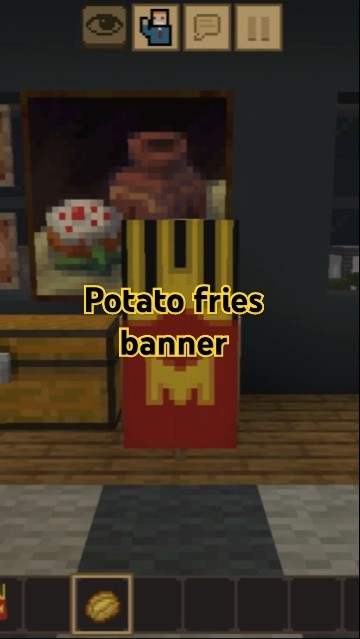 Fries Header POTATO FRIES banner in MINECRAFT🍟 #minecraft #tutorial #technoblade ...