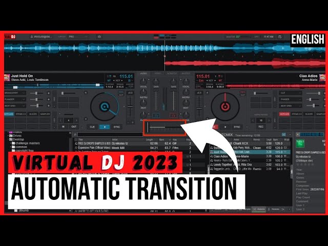 Using AUTOMIX to Auto TRANSITION - virtual DJ 2023 tutorials class=