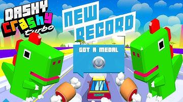 Dinosaur Rex Stomps on Cars Dashy Crashy Turbo Racing Game Let