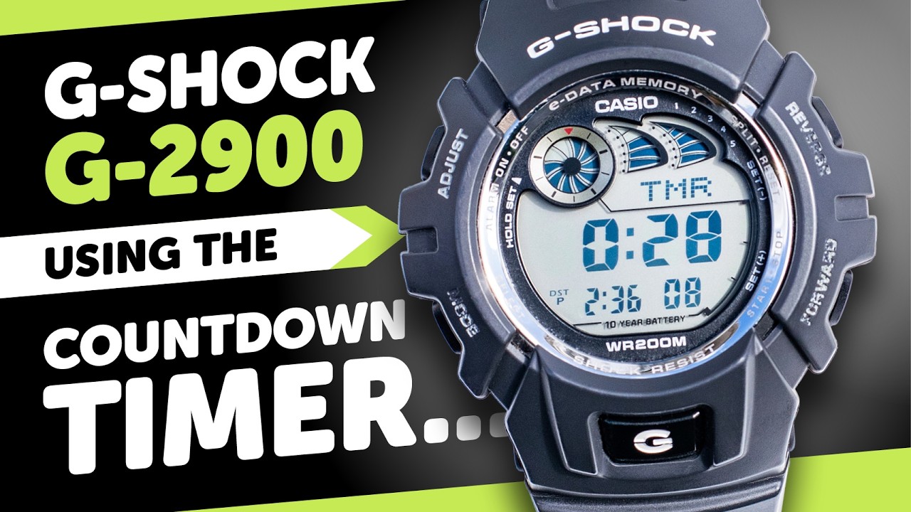 #CASIO G-Shock G-2900 (2548) TUTORIAL - How to USE THE COUNTDOWN TIMER!