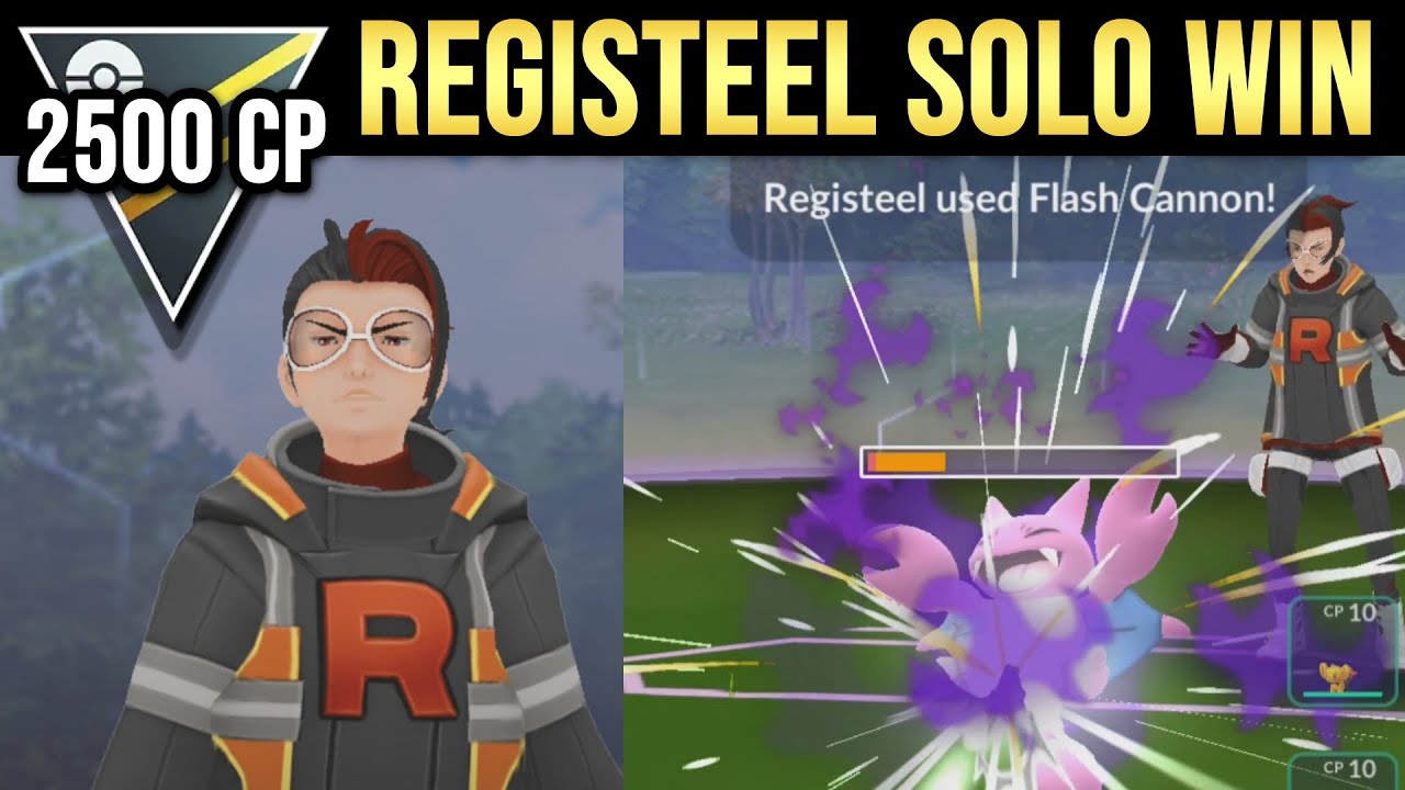 Pokemon Go: Defeating Team Rocket Leader Arlo with Solo 2500 CP Ultra League Registeel
