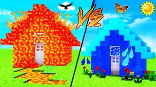 Minecraft - WATER HOUSE VS LAVA HOUSE