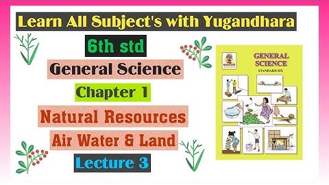 6th Science | Natural Resources Air Water & Land | Chapter 1| Lecture 3 | Maharashtra Board|#science