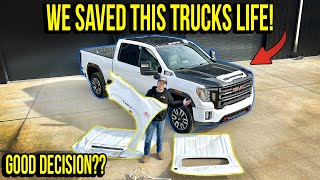 Rebuilding A Wrecked 2021 GMC Duramax With My Dad Part 3