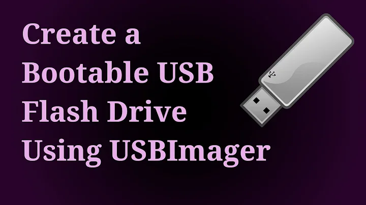 How to create a bootable USB flash drive using USBImager