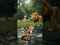 AN V #animals #animalshorts #wildlife #junglelife #lion #deer #fox #animalstory #nature #wildanimals