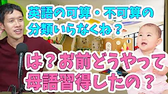 カタルシス赤ちゃん英文法「可算・不可算名詞」【赤ちゃんの言語習得5】#111