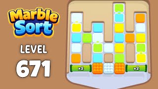 Marble Sort level 671 walkthrough solution 