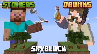 Minecraft Skyblock Race: Drunks VS Stoners