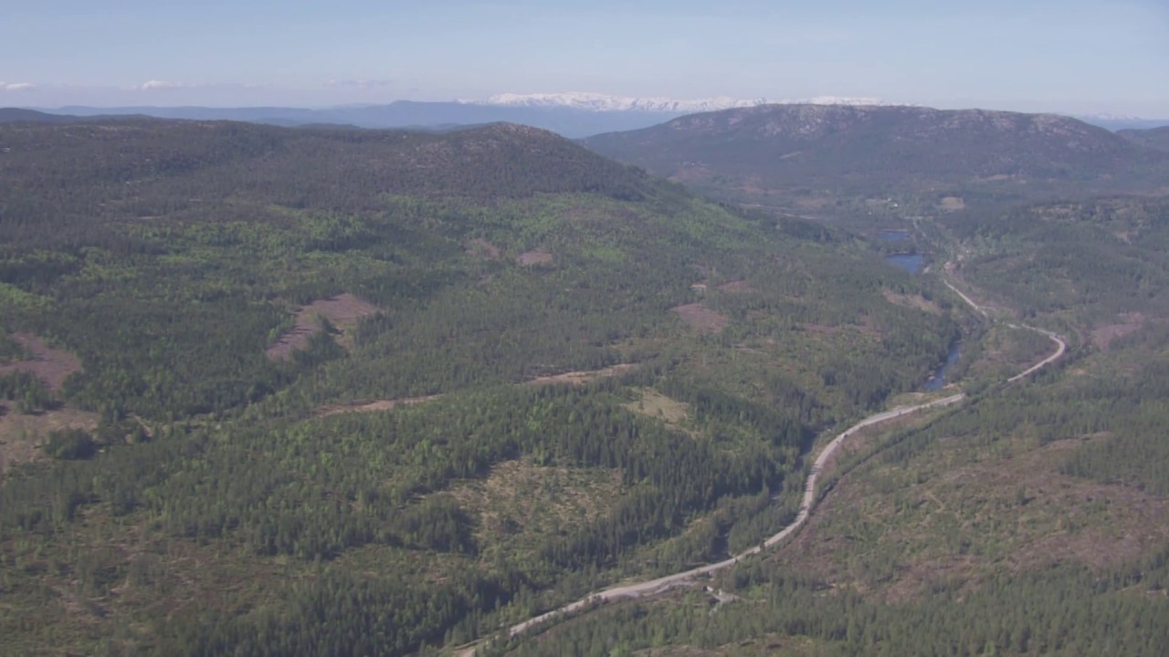 Kongsberg, Gaustadtoppen, Notodden - Flying over Norway