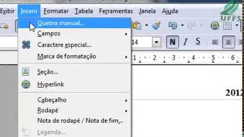 Como inserir nova página no LibreOffice Writer?