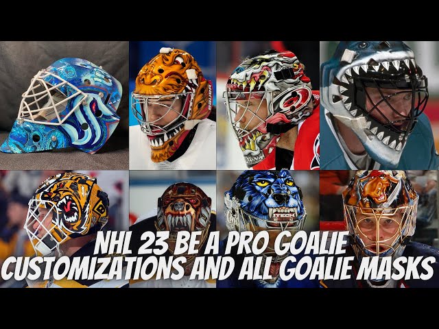 NHL 23 BE A PRO GOALIE FULL CUSTOMIZATIONS & ALL GOALIE MASKS PS5