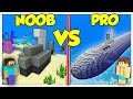 Sottomarino noob contro sottomarino pro  minecraft ita