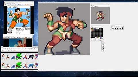 Pixel Art Character Design Timelapse (YAMCHA) - Dragon Ball