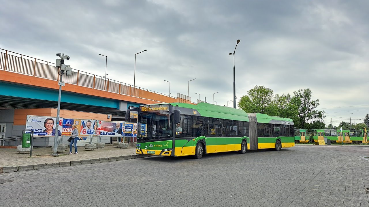 MPK Poznań | Linia 193 | Solaris Urbino 18 IV Electric #1205 | Kierunek Górczyn PKM