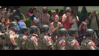 Dozens arrested after protests on UT campus Monday