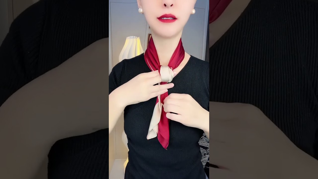 Amazing stylish neck knotting design 