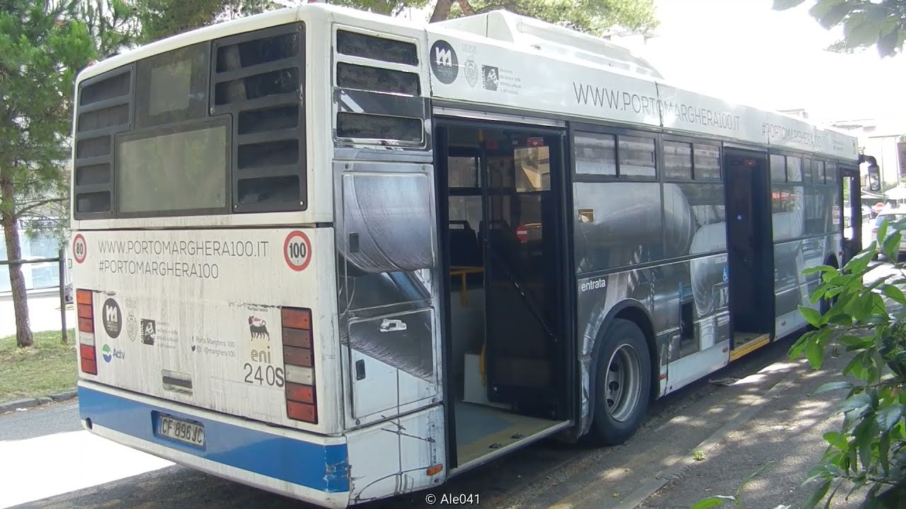 Avviamento e partenza BredaMenarinibus M240LU n.240S ex shuttle per aeroporto Actv Venezia