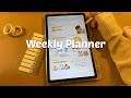 (ASMR) Weekly Planner | Samsung Notes Plan with me |  Free Template + Stickers |