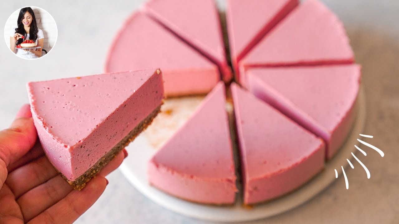 🍓La mejor TARTA DE QUESO Saludable y SIN HORNO -super fácil- que vas a probar!! |Auxy