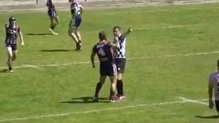 Rugby Player KNOCKS Ref OUT for Giving Him a Yellow Card