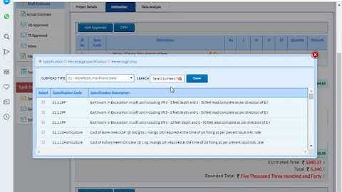 Estimate Creation in Secure for Field Bunding for Plot Size of 100 Decimal/1 acre