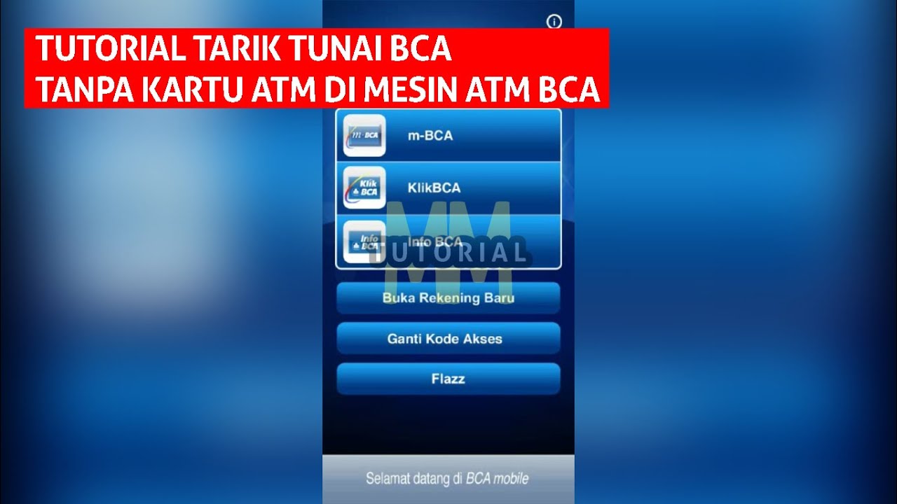 Tutorial Tarik Tunai BCA Tanpa Kartu ATM 