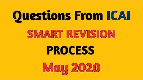 Question from ICAI l Smart Revision Process l CTC Classes