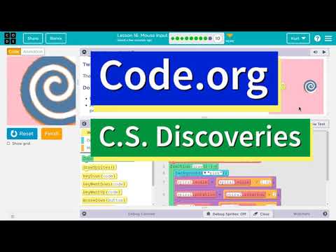 Code.org Lesson 17.8A Mouse Input | Answer Tutorial | Twin Spirals Challenge A | CSD 3b + AI 4b