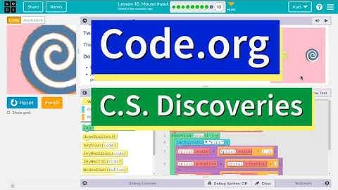 Code.org Lesson 17.8 A Mouse Input | Tutorial with Answers | Twin Spirals Challenge A