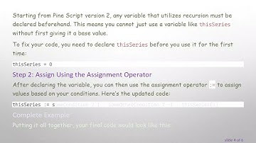 Resolving Undeclared Identifier Error in Pine Script with Recursive Series Assignment